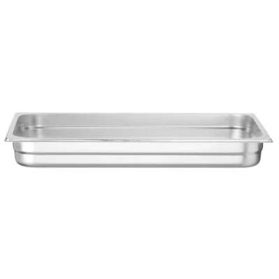 Abbildung von HENDI Gastronormbehälter, Temperaturbeständig von 40 bis 300C, Heissluftöfen Kühl und Tiefkühlschränken Chafing Dishes Bain Marie, Stapelbar, 9L, GN 1/1, 530x325x(H)65mm, Edelstahl 18/10