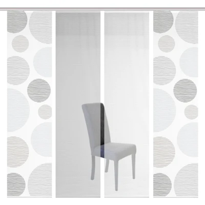 Abbildung von Vision S Schiebegardine &quot;4ER Set BORDEN&quot;, (4 St.), HxB: 260x60, Schiebevorhang 4er Digitaldruck