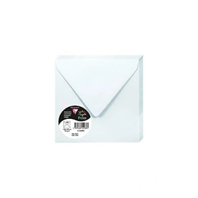 Abbildung von Clairefontaine 5498C Packung mit 20 Umschläge Pollen, 140 x mm, 120g, ideal für Korrespondenz und Einladungen, Blau, 1 Pack