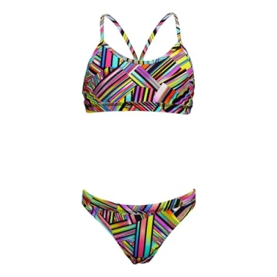 Abbildung von Funkita Bustier Bikini Racerback Strip Straps aus schnelltrocknendem C Infinity Material