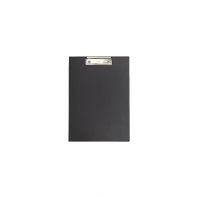 Abbildung von MAUL Klemmbrett A4 MAULpoly Schreibbrett aus Karton mit PP Folienüberzug Clipboard zum Aufhängen Moderner Klemmer zur Aufbewahrung von Papier Für Büro, Küche und Werkstatt Schwarz