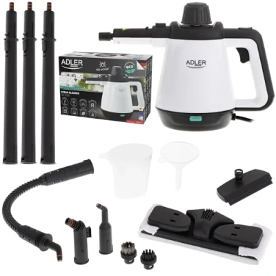 Abbildung von Adler Dampfreiniger AD 7038, 2000 Watt, 450 ml, Handdampfreiniger mit 13 Zubehörteilen