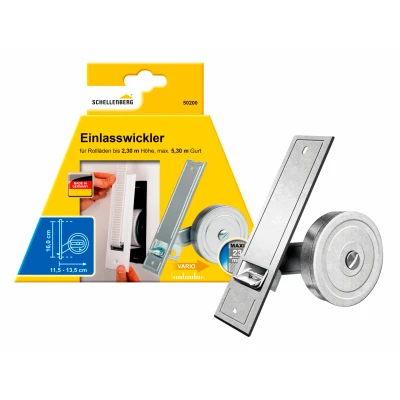 Abbildung von SCHELLENBERG Einlass Gurtwickler Aufschraubwickler Maxi, Gurtbreite 23 mm, 1 tlg., für die Unterputz Montage, 160 verzinkt