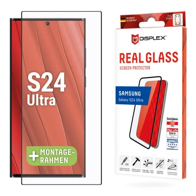 Abbildung von Samsung Galaxy S24 Ultra Panzerglas Displex Real Glass FC Bildschirmschutzfolie Full Cover für das