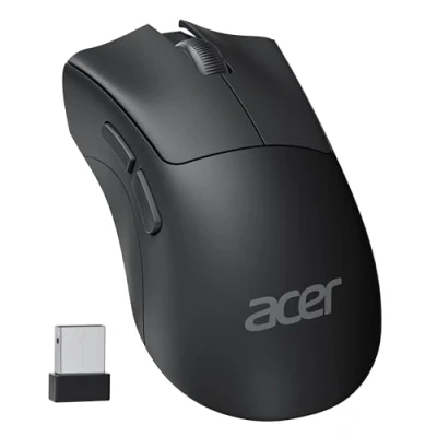 Abbildung von acer Kabellose Maus, 1200 DPI Computer Maus Kabellos mit 2,4GHz USB A Empfänger, 5 Tasten Funkmaus, Kompatibel PC, Laptop, Desktop Schwarz