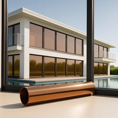 Abbildung von MARAPON® Spiegelfolie Fenster Sichtschutz [118x200 cm] Fensterfolie Sonnenschutz außen ohne Rückstände Sonnenschutzfolie Dachfenster verdunkeln