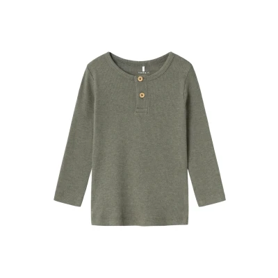 Abbildung von NAME IT Jungen Nmmkab Ls Top Noos Langarm Shirt, Dusty Olive/Detail:Melange, 86