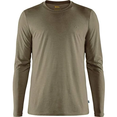 Abbildung von Fjällräven Herren Abisko Wool Ls M T Shirt, Olivgrün Hell, S EU