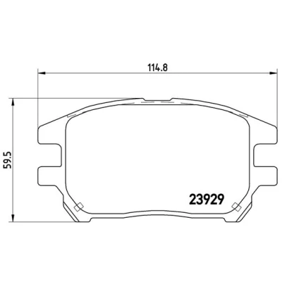 Abbildung von BREMBO P 56 050 Bremsbelagsatz exkl. Verschleißwarnkontakt ohne Zubehör LEXUS: RX I