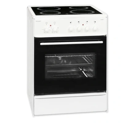 Abbildung von Exquisit Standherd ECM 6 4 60cm mit Glaskeramik Kochfeld Ober &amp; Unterhitze Grill Umluft Elektroherd freistehend 60 cm weiss