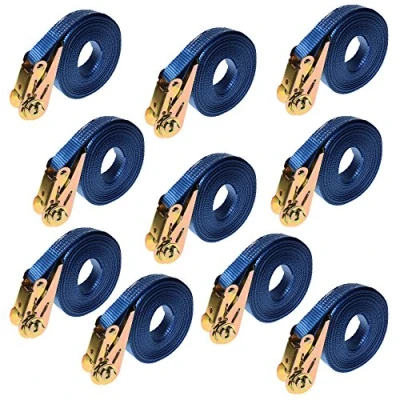 Abbildung von Arebos Spanngurt Zurrgurte mit Rasche 6m, 0,8T, 25mm 4er Pack oder 10er (Set, 10 St)