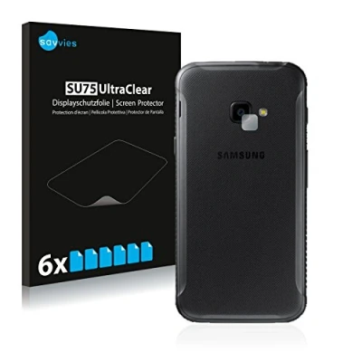 Abbildung von Savvies 6 Stück Schutzfolie für Samsung Galaxy XCover 4 (NUR Kameraschutz) Displayschutz Folie Ultra Transparent