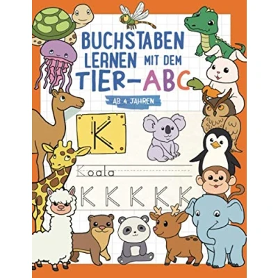 Abbildung von Buchstaben lernen ab 4 Jahren: Spielend einfach mit Tier ABC und Schwungübungen Geschenke für Vorschulkinder Übungsheft Kindergarten, Vorschule 1. Klasse