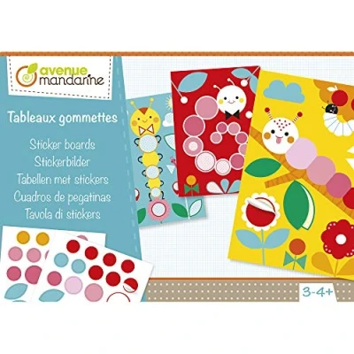 Abbildung von Avenue Mandarine KC103C Kreativset Stickertafel Raupen, ideal ab 3 Jahren, 1 Set