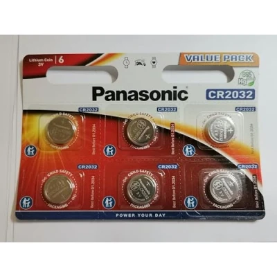 Abbildung von Panasonic Blister Lithium Knopfzellen, CR2032, 6 Stück