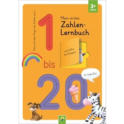 Abbildung von Mein erstes Zahlen Lernbuch mit Spurrillen und Klappen: Fahre dem Finger die Buchstaben nach öffne Klappen I Ab 3 Jahren