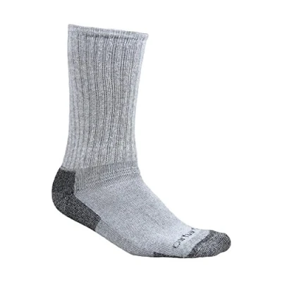 Abbildung von Carhartt Herren All Season Cotton Crew Work (3 pair) Sock, Grau, M EU
