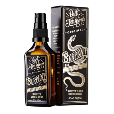 Abbildung von Dick Johnson Eau de Parfum Herren 50 ml Herrenduft Whiskey &amp; Vanille Parfüm Männer Signature Serpent Duft Langanhaltend Premium Qualität Geschenke für Ideales Geburtstagsgeschenk