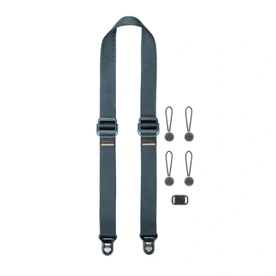 Abbildung von Peak Design Slide Lite Kameragurt, Ocean, konfigurierbar als Schlinge, Nacken oder Schultergurt, Schnellverschluss und Verbindung, glatte griffige Seite, Kameragurte für Fotografen, 90.7 kg