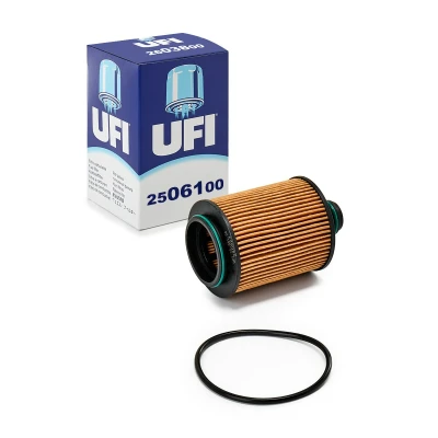 Abbildung von UFI Filters, Ölfilter 25.061.00, Ersatz Ölfilter, Geeignet für Autos, Anwendbar auf verschiedene Modelle Alfa Romeo, Citroen, Fiat, Ford, Lancia, Opel, Peugeot, Saab, Suzuki und Vauxhall