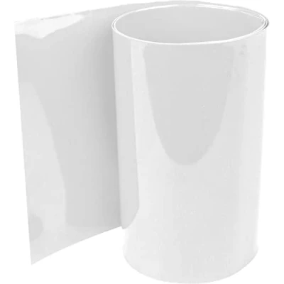 Abbildung von ISOLATECH PVC Schrumpfschlauch Meterware weiß ohne Kleber Flachmaß 120mm (Ø76,4mm) 2 Meter Schrumpfverhältnis 2:1 Set zum Isolieren von 18650 Akku Batterien unbeschriftet (Ø76,4mm Meter)