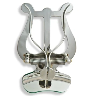 Abbildung von Trompete Marschgabel Soundman® Notenhalter für Trompete/Kornett/Flügelhorn Marching Silber Farbe Nickel (zur Befestigung am Becher, vernickelt)