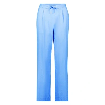 Abbildung von zero MIT Bindedetail Stoffhose, Damen, Größe: 40, Ocean blue