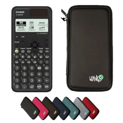 Abbildung von Casio fx 991CW Taschenrechner inklusive Schutztasche von WYNGS in Schwarz Basic Set (Englisch)