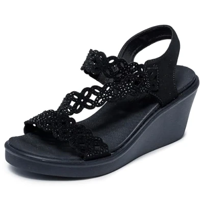 Abbildung von Skechers Keilsandalette &quot;RUMBLE ON SASSIER DAYZ&quot;, Sandalette, Plateausandale mit Luxe Foam