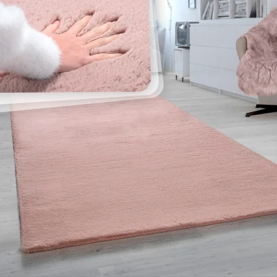 Abbildung von Fellteppich Rabbit 780, Paco Home, rechteckig, Höhe: 26 mm, Kunstfell, Kaninchenfell Haptik, ein echter Kuschelteppich, Uni Farben
