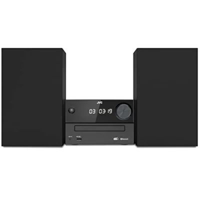 Abbildung von JVC UX C25DAB Micro HiFi System mit CD, USB, Bluetooth, DAB+, UKW RDS, Line In und IR Fernbedienung, Schwarz