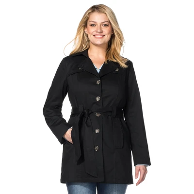 Abbildung von Sheego Trenchcoat, Damen, Größe: 44, Black
