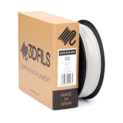 Abbildung von 3DFILS EsFil PLA Ingeo 3D850 Filament für 3D Drucker, 1,75 mm, 1 kg, Weiß