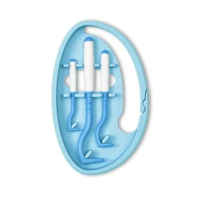 Abbildung von Tick Twister® ClipBox mit 3 Zeckenentferner zum Entfernen von Zecken bei Hunden, Katzen, Pferden und Menschen Original hergestellt in Frankreich (blau)
