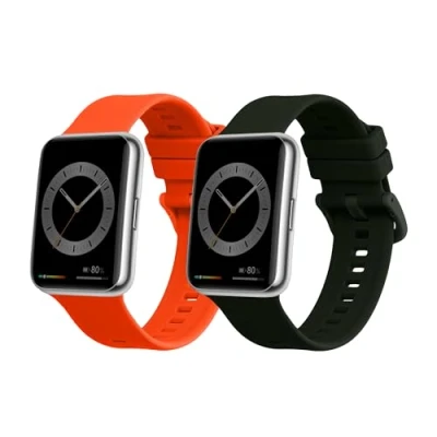 Abbildung von kwmobile 2X Sportarmband kompatibel mit Huawei Watch Fit 2 Armband Fitnesstracker Band Set aus TPU Silikon