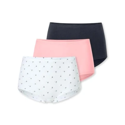 Abbildung von Schiesser 3PACK Panties für Kinder, Größe: 176, Graphit powder pink