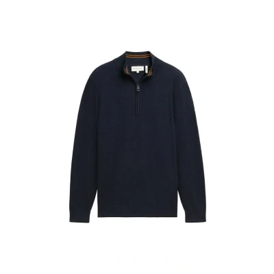 Abbildung von TOM Tailor Pullover Troyer Strickpullover, Herren, Größe: Large, Knitted navy melange