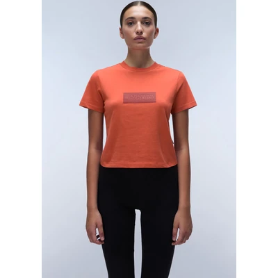 Abbildung von Napapijri SBOX LOGO SS W Tshirt print, Damen, Größe: XL, Red sauce