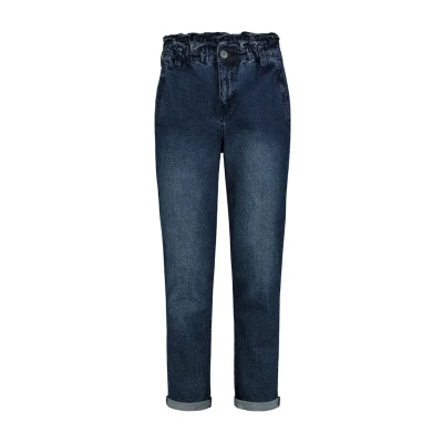 Abbildung von SUBLEVEL Paperbag Hose Damen Jeans Mid Waist elastisch Moderne