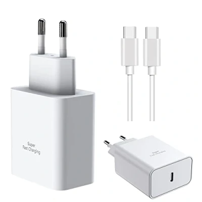 Abbildung von 45W Super Schnellladegerät mit USB Typ C Ladekabel Fast Charge Netzteil Adapter für Samsung Galaxy S23 Ultra S22 S21 S20 S10 A53 5G A33 A13 Tab S8 S8+ S7 Z Fold4 Flip4