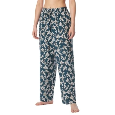 Abbildung von Schiesser Damen Schlafhose lang Webhose Mix + Relax Pyjamaunterteil, Jeansblau_181198, 46
