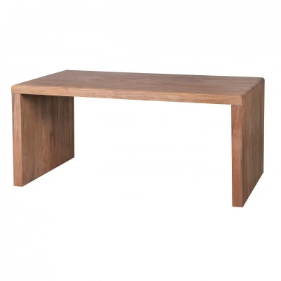 Abbildung von Wohnling Schreibtisch BOHA Massiv Holz Akazie Computertisch 160 cm breit Echtholz Design Ablage Büro Tisch Landhaus Stil