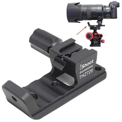 Abbildung von iShoot Objektivkragen Ersatzfuß Stativhalterung Ringständer kompatibel mit Nikon Nikkor Z 70 200 mm f/2.8 VR S, Objektivstütze Halterung Arca Fit Schwalbenschwanz