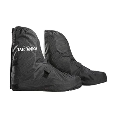 Abbildung von Tatonka Fahrrad Überschuhe Velo Gaiter S (Gr. 35 38) Wasserdichte Überziehschuhe mit Reflexstreifen und regulierbarer Beinweite Größe (Schuhgröße Damen Herren schwarz