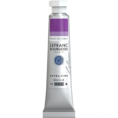 Abbildung von Lefranc Bourgeois 404952 extra feine Ölfarbe in Künstlerqualität aus hochwertigen Pigmenten, lebendige Farben, hohe Lichtechtheit, 20ml Tube Kobaltviolett