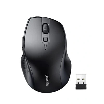 Abbildung von UGREEN MU101 ergonomische Bluetooth / 2,4 GHz Maus, Weiß Maus (Bluetooth, Wireless, kabellos, DPI : 1000 1600 2000 4000, ergonomisch)