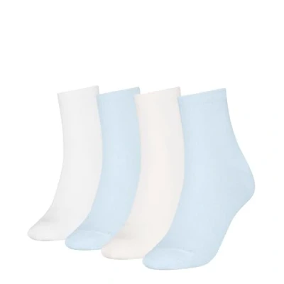 Abbildung von Tommy Hilfiger Women Casual Short SOCK 4 PACK Socken, Damen, Größe: 35 38, Light blue