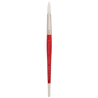 Abbildung von Winsor &amp; Newton 5423012 University Künstler Rundpinsel Nr.12 für Ölfarbe, Acrylfarbe und Aquarellfarbe