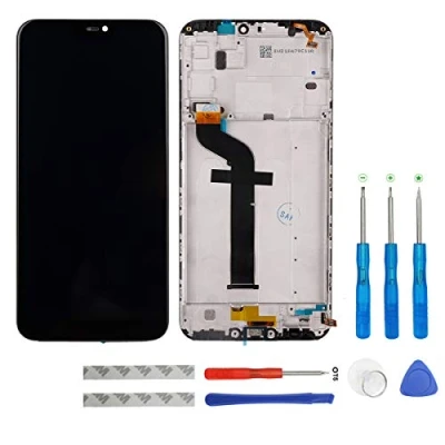 Abbildung von Swark LCD Display Compatible with Xiaomi Mi A2 Lite/Redmi 6 Pro (Schwarz mit Rahmen) Touchscreen Bildschirm Digitizer Assembly Glas +Tools