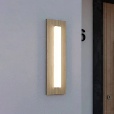 Abbildung von Eglo 900679 Wandleuchte BITETTO Stahl braun LED 7W 3000K IP44 L:12cm H:43cm